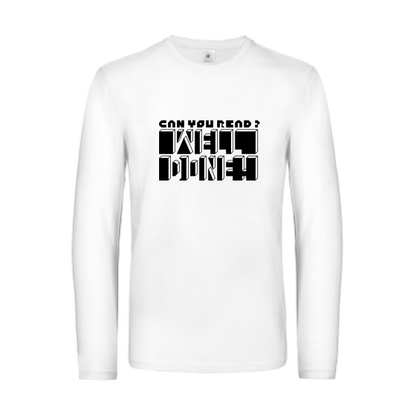  T-shirt manches longues Homme original - Can you read ? - 