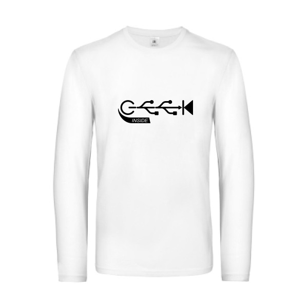 T-shirt manches longues Homme geek - Geek inside - 