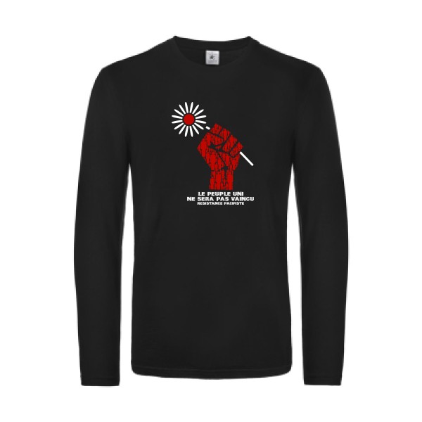 Resistance Pacifiste - T-shirt manches longues original Homme  -B&C - E190 LSL - Thème peace and love -