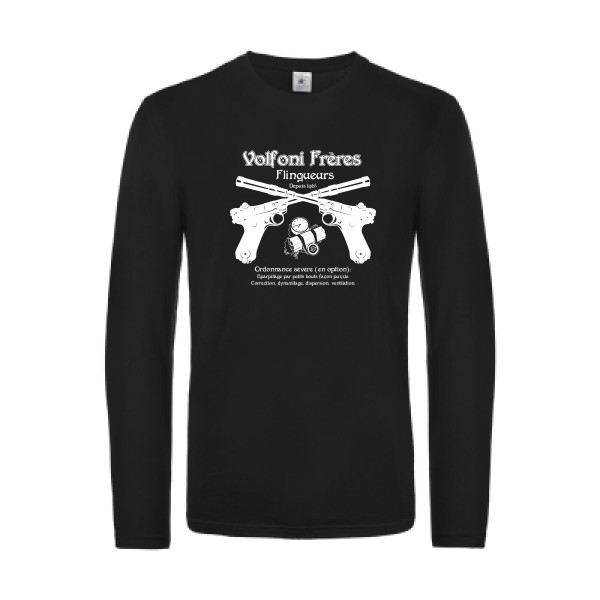 Volfoni Frère -T-shirt manches longues  Homme  vintage -B&C - E190 LSL -thème  rétro et vintage - 