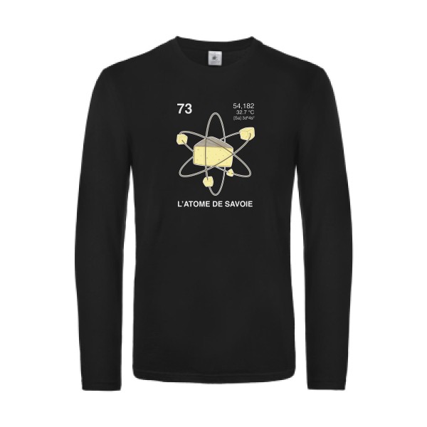 L'Atome de Savoie. - T-shirt manches longues humoristique pour Homme -modèle B&C - E190 LSL - thème montagne -