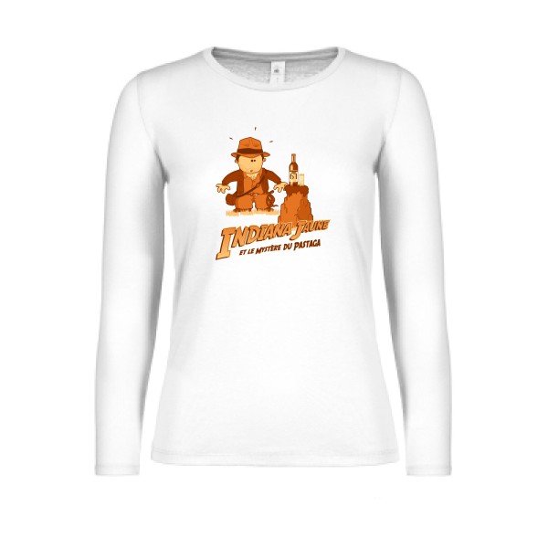 Indiana - T-shirt femme manches longues léger Femme alcool - B&C - E150 LSL women  - thème alcool et parodie-