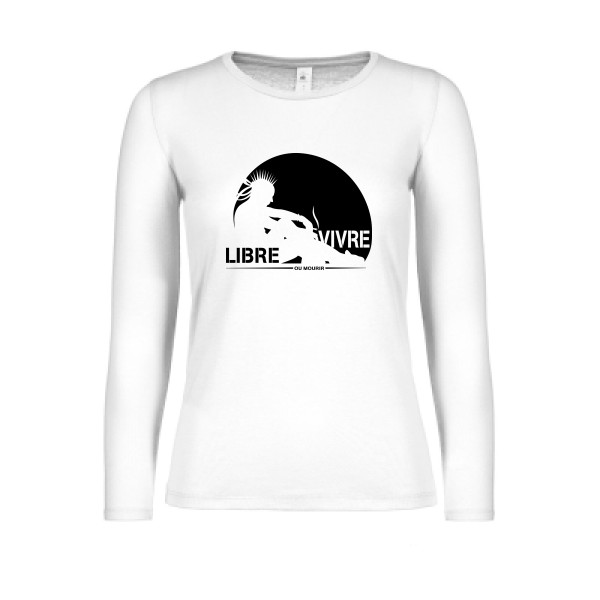 T-shirt femme manches longues léger - B&C - E150 LSL women  - free