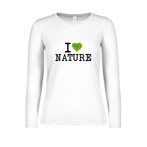 T-shirt femme manches longues léger Femme original sur le thème de l'écologie - Naturophile - 