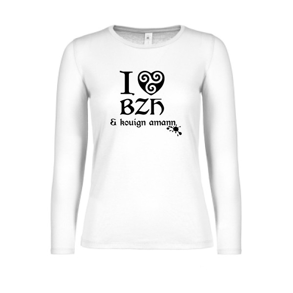 Love BZH & kouign-Tee shirt breton - B&C - E150 LSL women 