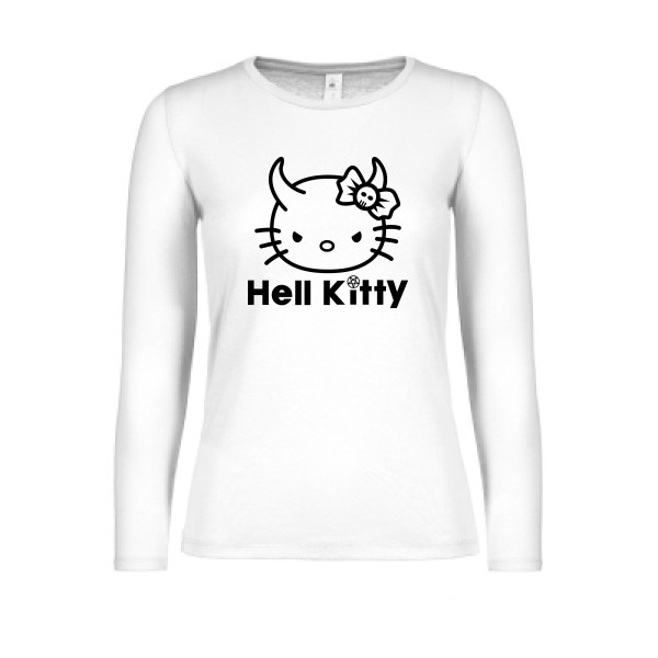 Hell Kitty - Tshirt rigolo-B&C - E150 LSL women 