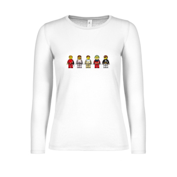 Old Boys Toys - T-shirt femme manches longues léger original pour Femme -modèle B&C - E150 LSL women  - thème personnages animés -