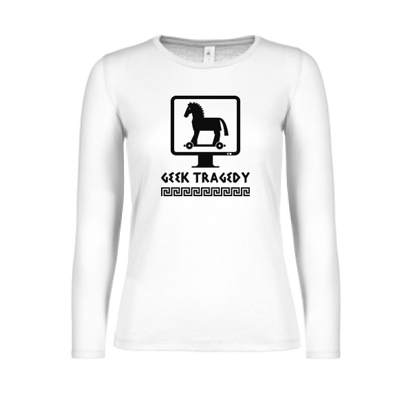 T-shirt femme manches longues léger - B&C - E150 LSL women  - Geek Tragedy