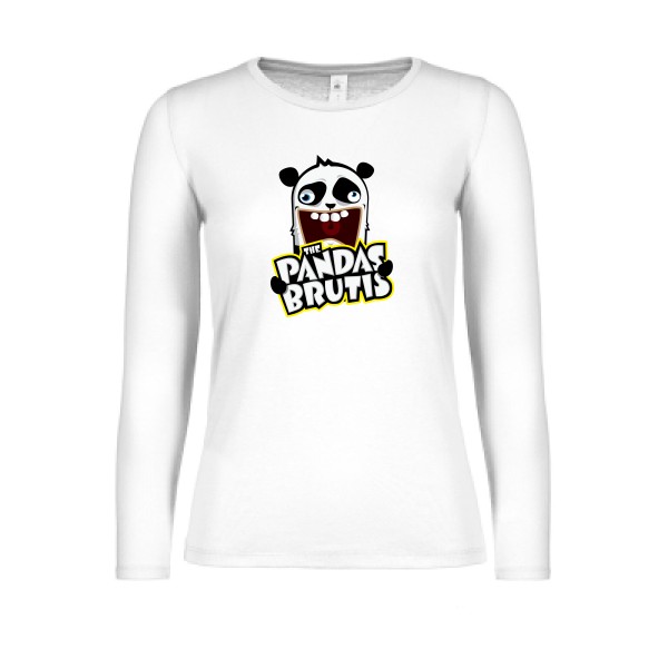 The Magical Mystery Pandas Brutis - t shirt idiot -B&C - E150 LSL women 