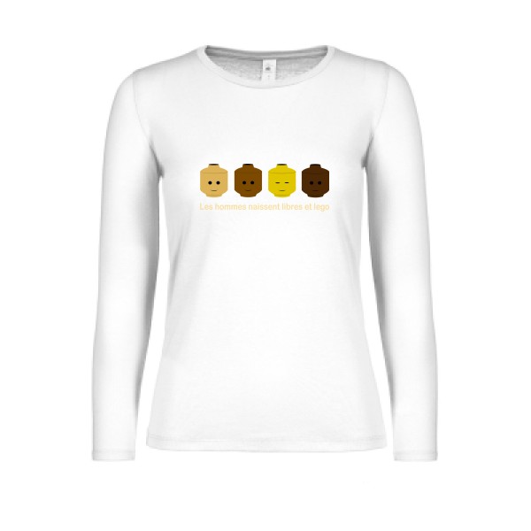 libre et légo- T shirt Lego thème- modèle B&C - E150 LSL women  - 