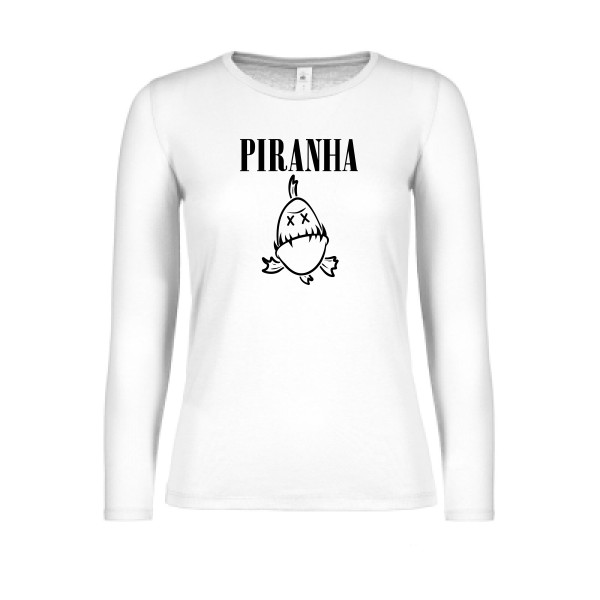 T-shirt femme manches longues léger original Femme  - Piranha - 