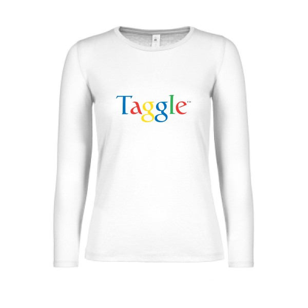 Taggle - T-shirt femme manches longues léger parodie - Thème t shirt humoristique- B&C - E150 LSL women  -