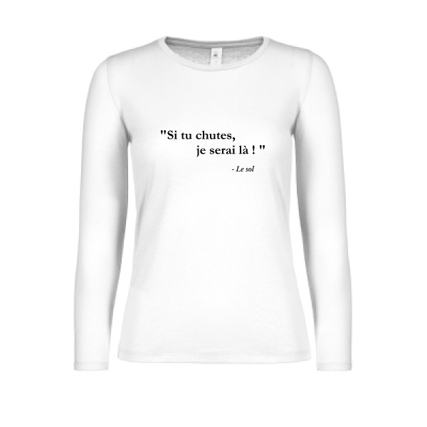 Bim! - T-shirt femme manches longues léger avec inscription -Femme -B&C - E150 LSL women  - Thème humour absurde -