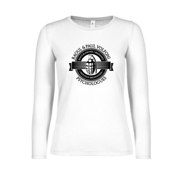 Volfoni -  T-shirt femme manches longues léger Femme - B&C - E150 LSL women  - thème tee shirt  vintage -