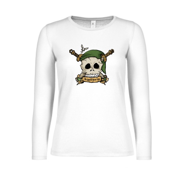 Zelda Skull T-shirt femme manches longues léger tete de mort -B&C - E150 LSL women 