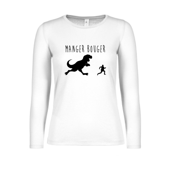 MANGER BOUGER - modèle B&C - E150 LSL women  - Thème t shirt humour Femme -
