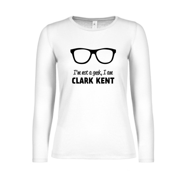 I am Clark Kent -T-shirt femme manches longues léger superman pour un look vintage