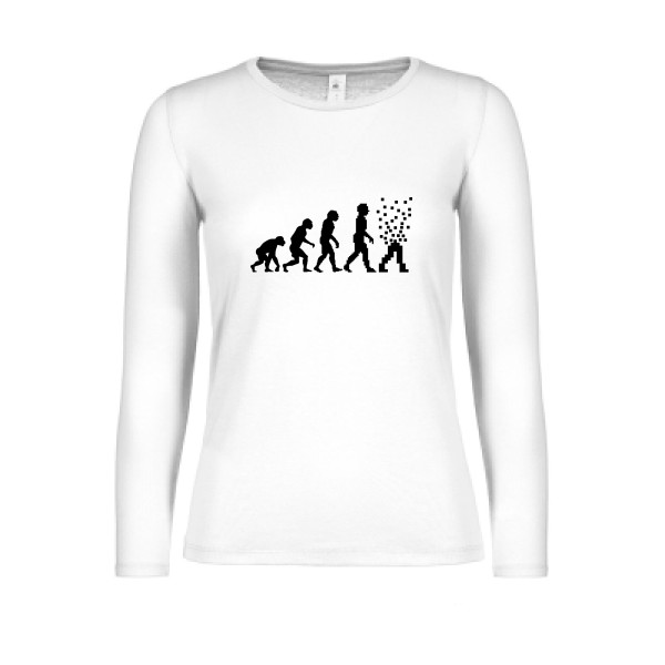 Evolution numerique Tee shirt geek-B&C - E150 LSL women 