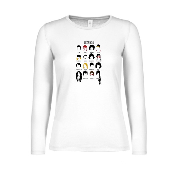 Legends-T-shirt femme manches longues léger humoristique - B&C - E150 LSL women - Thème vêtement original -
