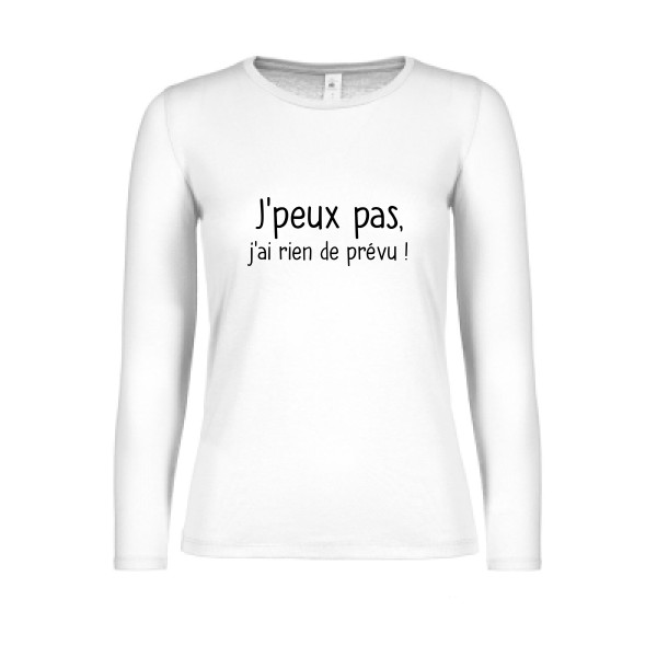 Je-peux-pas -T-shirt femme manches longues léger à texte - Femme -B&C - E150 LSL women  -thème  Geek - 