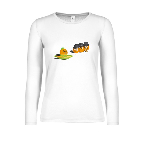 Orange mécanique - T-shirt femme manches longues léger original Femme  -B&C - E150 LSL women  - Thème humour cinema -