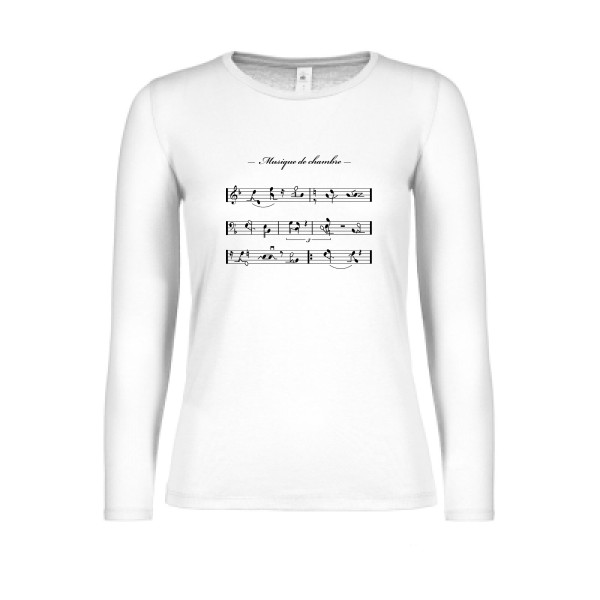 Musique de chambre - T-shirt femme manches longues léger coquin pour Femme -modèle B&C - E150 LSL women  - thème humour potache -
