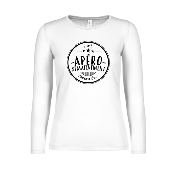 T-shirt femme manches longues léger - B&C - E150 LSL women  - Apéro