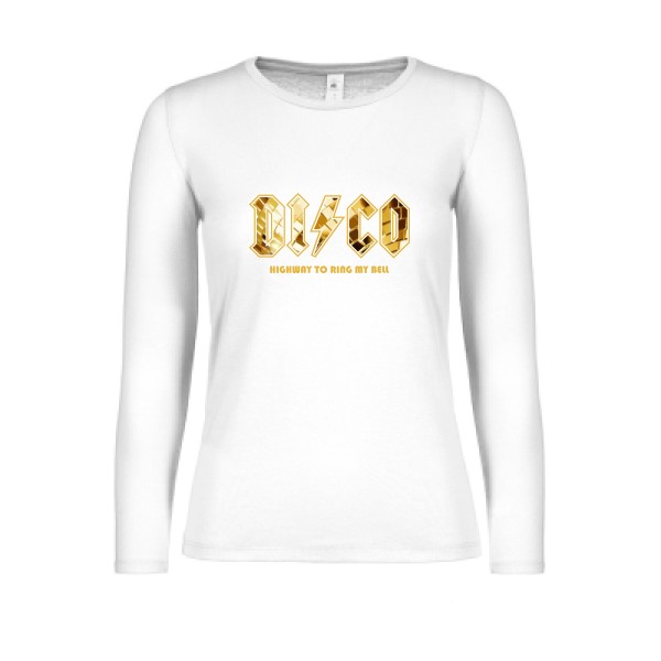 DISCO - T shirt vintage Femme - modèle B&C - E150 LSL women  - thème vintage -