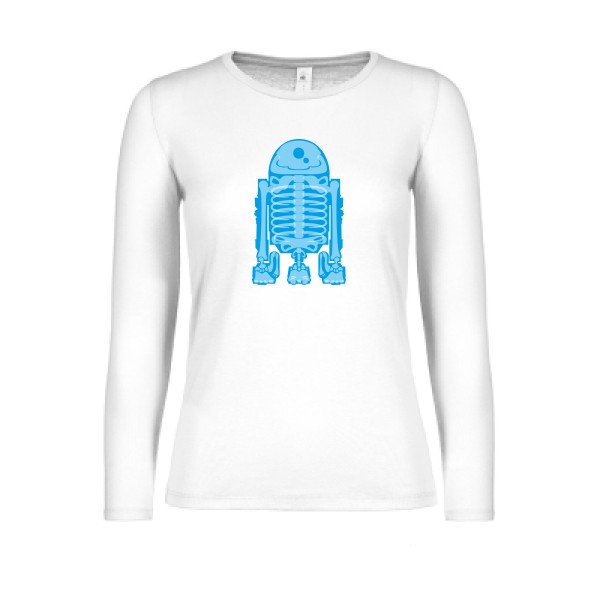 Droid Scan - T-shirt femme manches longues léger robot pour Femme -modèle B&C - E150 LSL women  - thème science fiction-