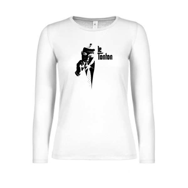 Le Tonton- t-shirt thème cinema- modèle B&C - E150 LSL women  - Lino ventura -