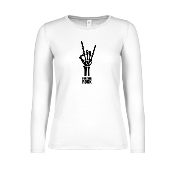 Forever Rock !!! - B&C - E150 LSL women  Femme - T-shirt femme manches longues léger musique - thème rock  -