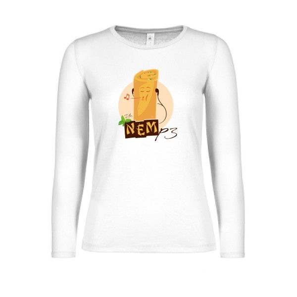 NEMp3-T shirt geek drole - B&C - E150 LSL women 