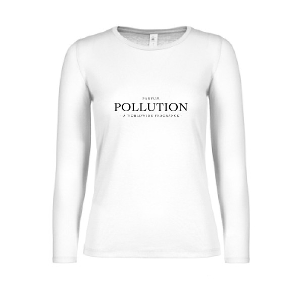 T-shirt femme manches longues léger original Femme  - Parfum POLLUTION - 