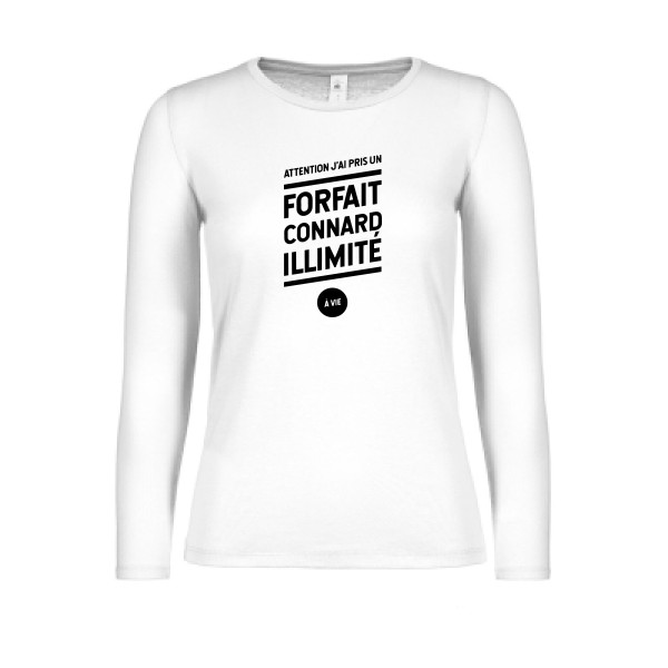 T-shirt femme manches longues léger - B&C - E150 LSL women  - Forfait connard illimité
