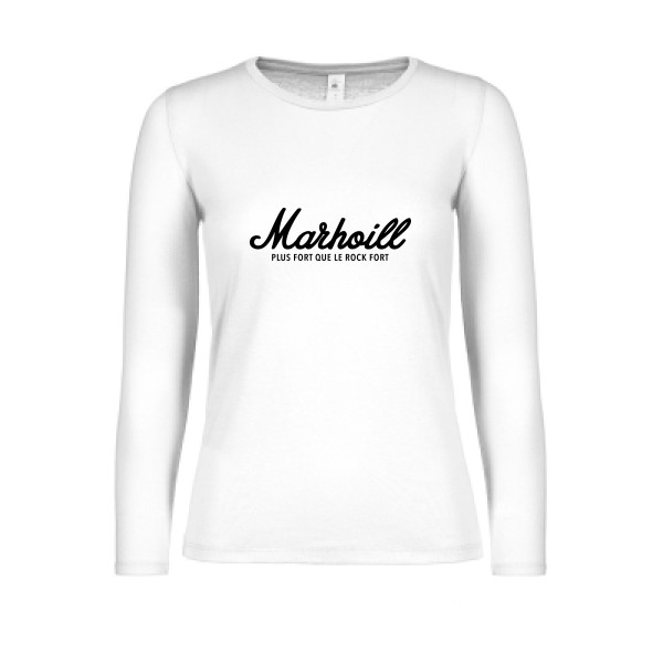 Rock'n from' - modèle B&C - E150 LSL women  - T shirt humoristique - thème tee shirt et sweat parodie -