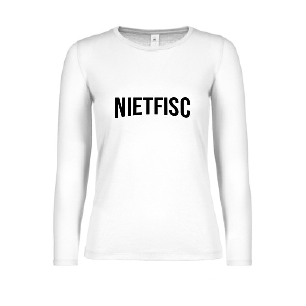 NIETFISC -  Thème tee shirt original parodie- Femme -B&C - E150 LSL women -