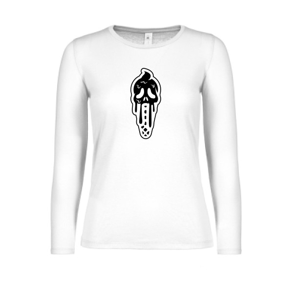 Ice Scream -T-shirt femme manches longues léger parodie - Femme -B&C - E150 LSL women  -thème cinema  - 