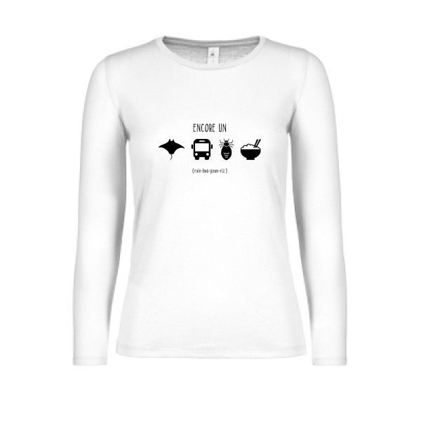REBUS- T shirt rigolo- modèle B&C - E150 LSL women  - 