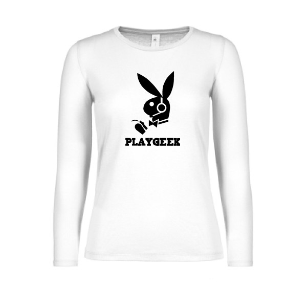 T-shirt original femme -Bio manches longues - Playgeek-