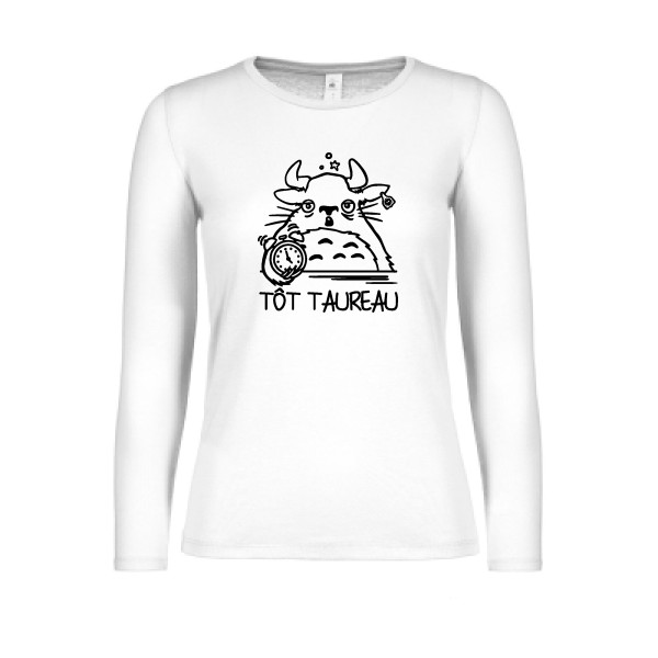 Tot Taureau - Tee shirt rigolo - modèle B&C - E150 LSL women  -Femme -