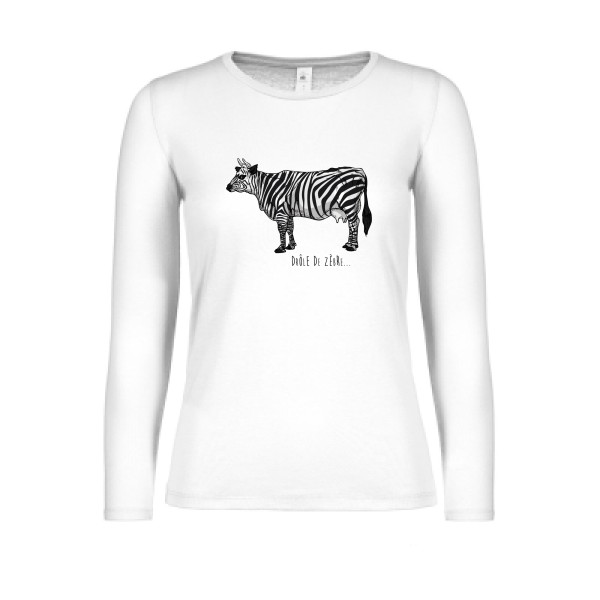 drole de zebre- Tee shirts originaux Femme - modèle B&C - E150 LSL women  -
