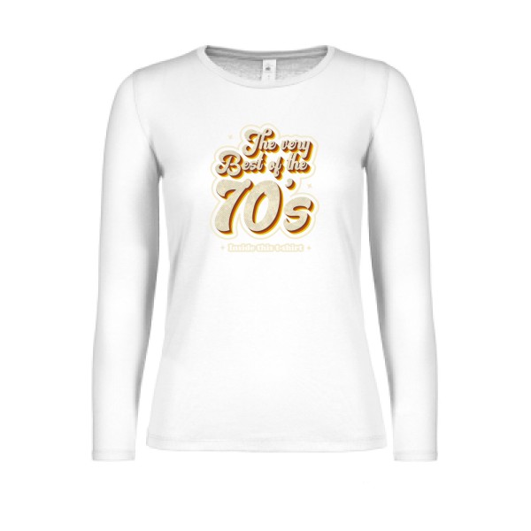 70s - T-shirt femme manches longues léger original -B&C - E150 LSL women  - thème année 70 -
