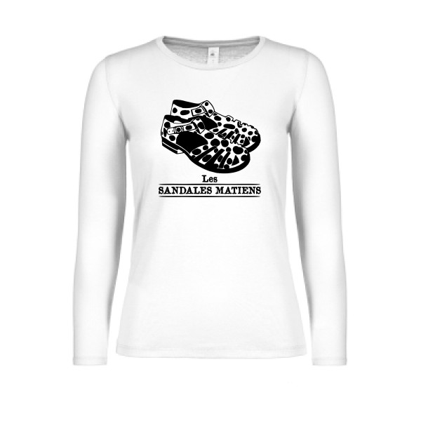 Les sandales matiens - T-shirt original Femme -B&C - E150 LSL women  -