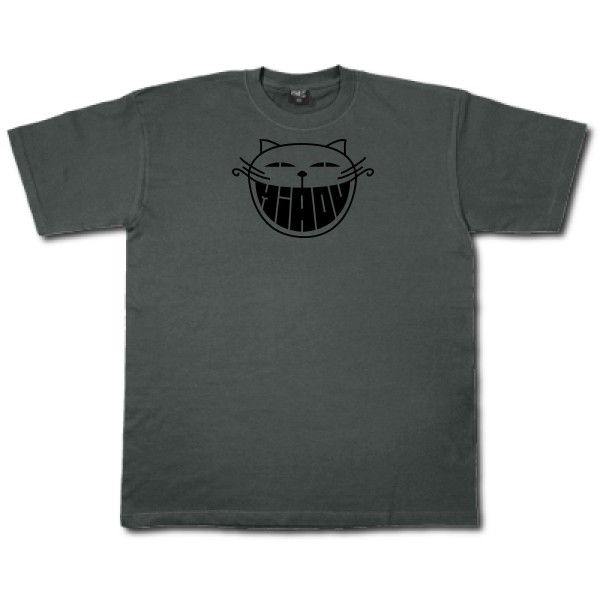 The smiling cat - T-shirt chat -Homme-Fruit of the loom 205 g/m² - thème humour et bd -