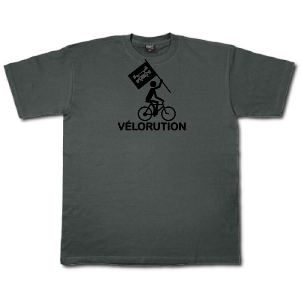 Vélorution- T-shirt Homme - thème velo et humour -Fruit of the loom 205 g/m² -