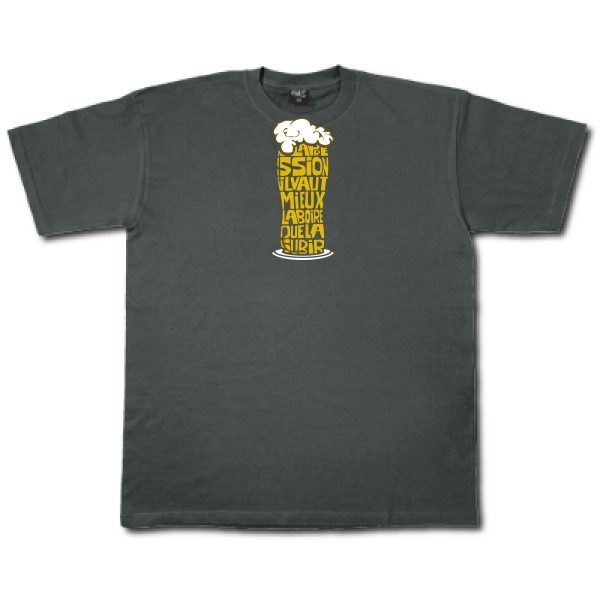 La pression -T-shirt humour alcool Homme  -Fruit of the loom 205 g/m² -Thème humour et alcool -