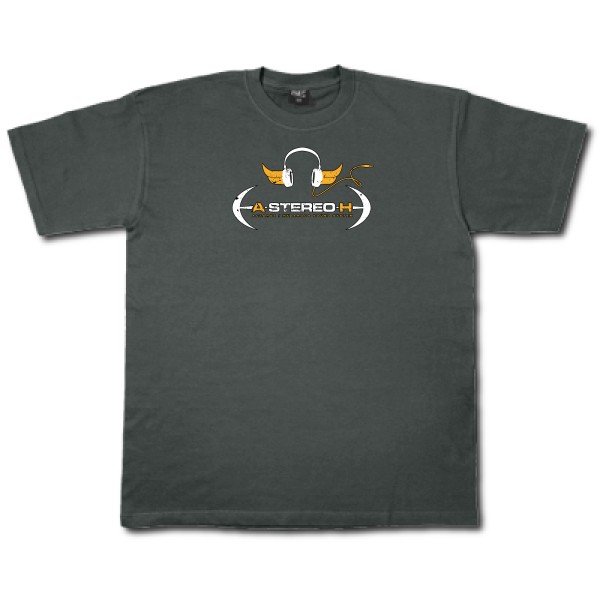 A-Stereo-H -T-shirt geek original Homme  -Fruit of the loom 205 g/m² -Thème geek et gamer -