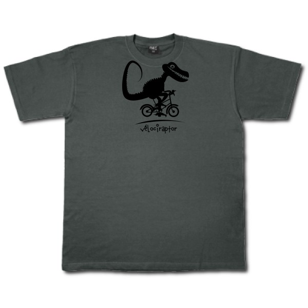 vélociraptor -T-shirt rigolo- Homme -Fruit of the loom 205 g/m² -thème  humour dinausore - 