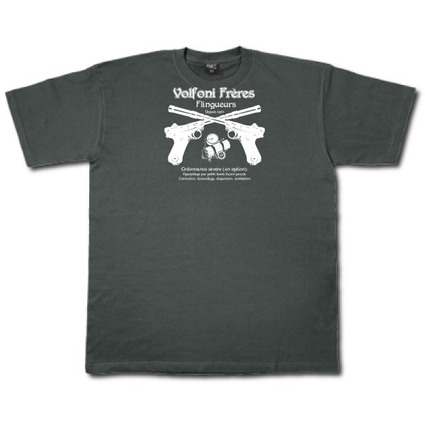 Volfoni Frère -T-shirt  Homme  vintage -Fruit of the loom 205 g/m² -thème  rétro et vintage - 