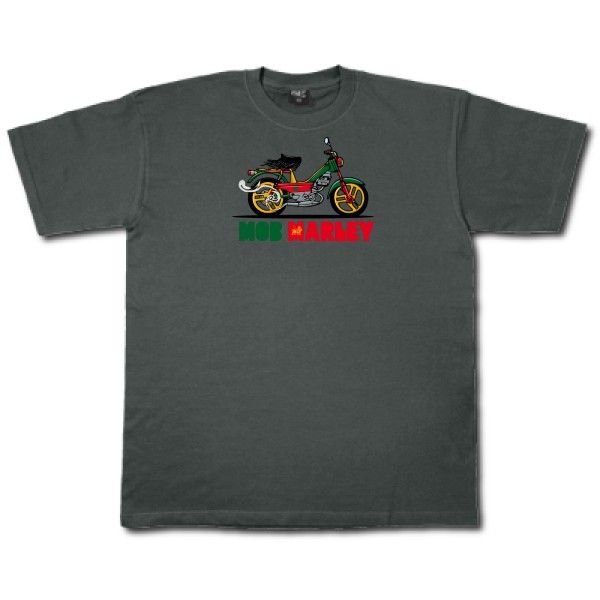 Mob Marley - T-shirt reggae Homme - modèle Fruit of the loom 205 g/m² -thème musique et bob marley -